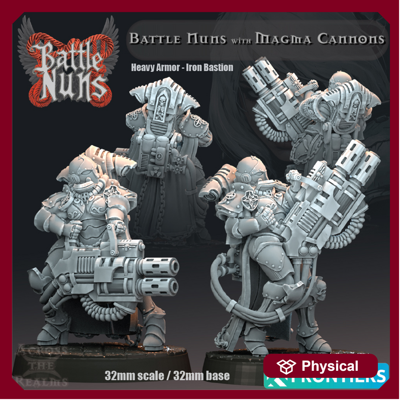 Battle Nuns with Magma Cannons - Heavy Armor