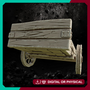 Wood Cart - Fantasy Market Terrain STL for DnD & Wargaming Scenery - Only-Games