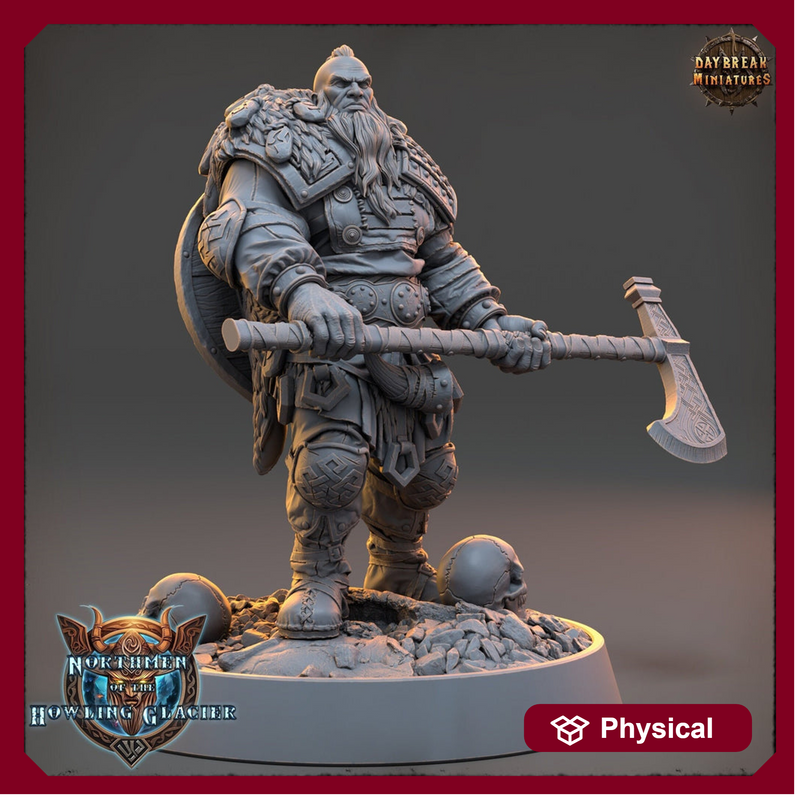 Viking Human Ranger Fighter PC NPC | 28mm, 32mm, 54mm, 75mm Scales 100mm Tall | Dungeons and Dragons | Pathfinder | Daybreak Miniatures - Only-Games