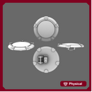 Space Knights Domed Shield Type B NOHAND X 5