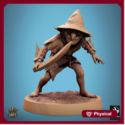 Goblin with Swords Fighter | D&D 5e UNPAINTED | 28mm, 32mm,54mm,75mm, 100mm scale| Pathfinder | Figure for Painting| Rescale Miniatures - Only-Games