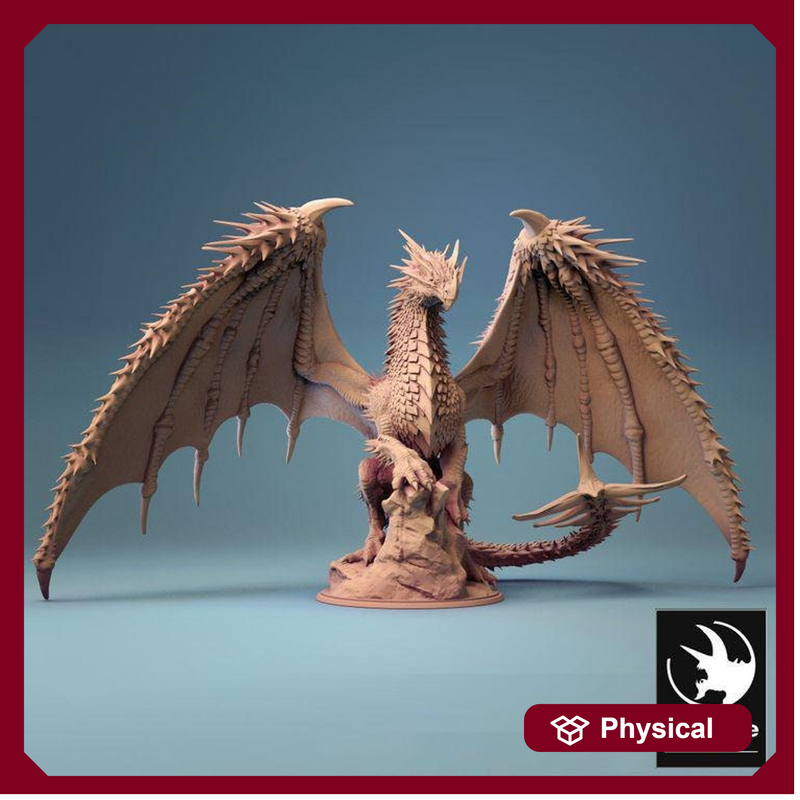 Chromatic Ancient Red Dragon- (4 sizes) D&D Miniature | 360mm Wing Span,175mm Height | Resin Figurine |Dungeons and Dragons 5e Pathfinder - Only-Games