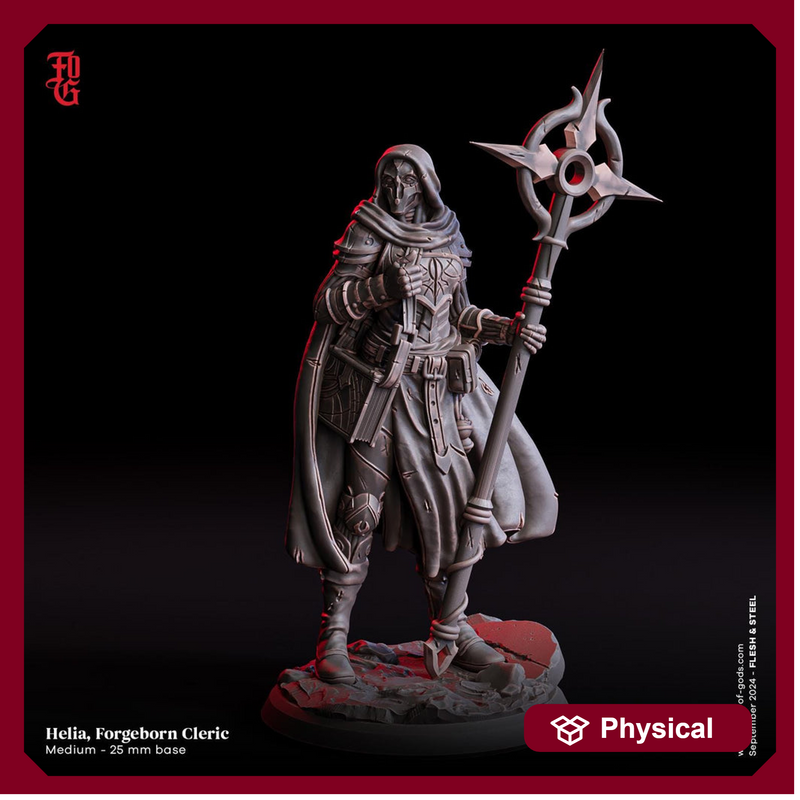 Warforged Cleric, Sorcerer | 28mm,32mm,54mm,75mm,100mm Scale Resin Miniature | Dungeons and Dragons D&D 5e Pathfinder | Flesh of Gods - Only-Games