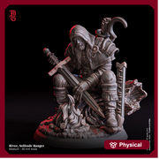 Human Ranger, Rogue, Fighter | 28mm,32mm,54mm,75mm,100mm Scale Resin Miniature |Dungeons and Dragons D&D 5e Pathfinder |Flesh of Gods - Only-Games
