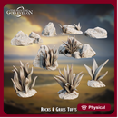 Grass Tufts and Rocks