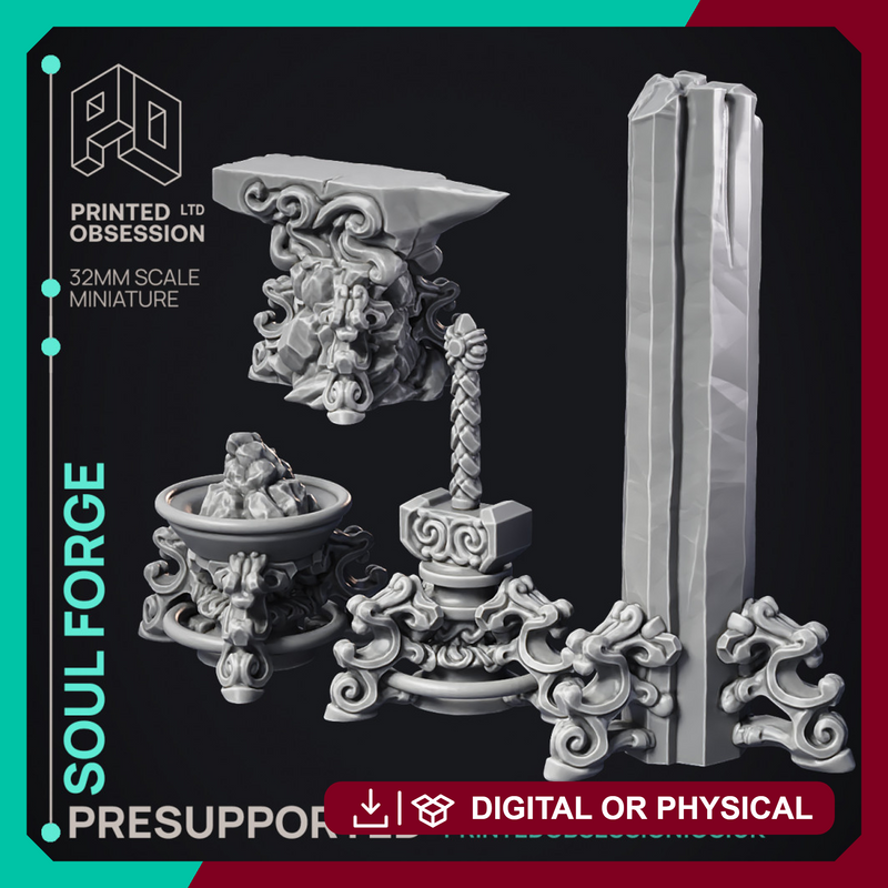 Soul Forge - Celestial Enviroment - 4 Model scatter terrain - PRESUPPORTED - Heaven hath no fury - 32 mm scale
