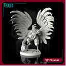 (0053) Male featherfolk birdman bard with guitar or liute