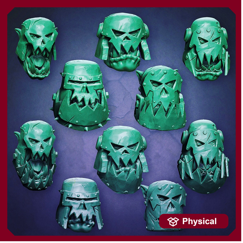 Orc Bucket Heads - Set A (Lad Size)