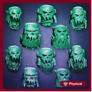 Orc Bucket Heads - Set A (Lad Size)