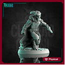 (0184) Satyr faun male thief thief assassin pirate with cloak and treasure