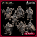 Male Dwarf Pack - TytanTroll Miniatures - DnD - Fantasy - 32mm