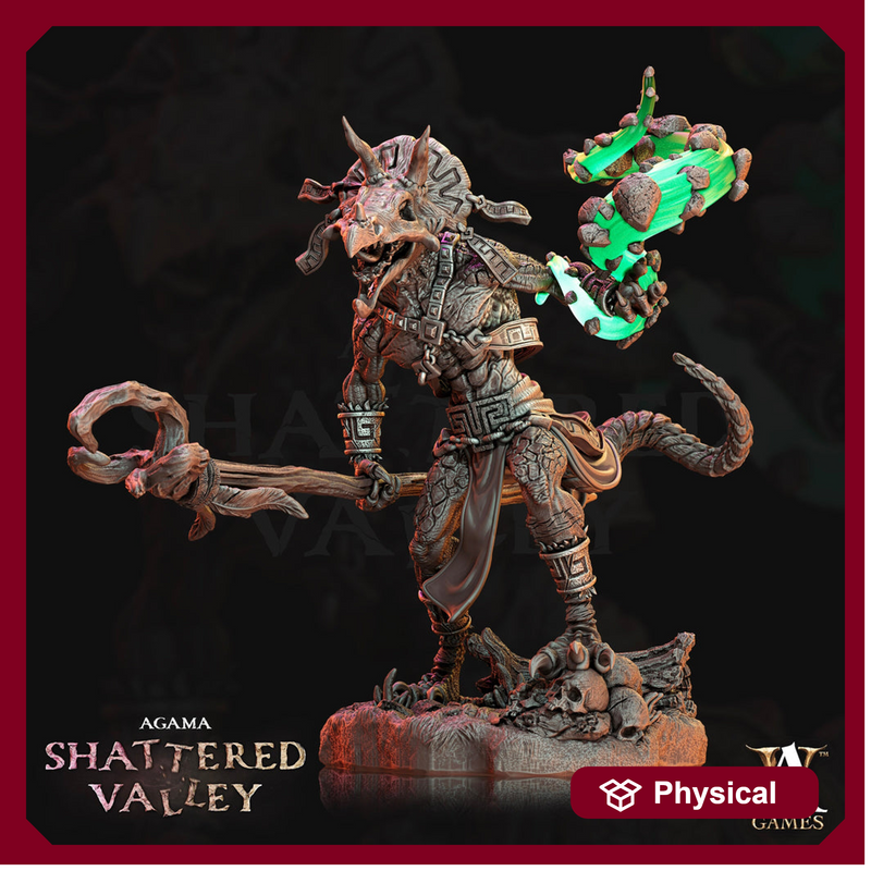 Lizardman Druid, Wizard, Sorcerer, Cleric | 28mm, 32mm, 54mm, 75mm, 100m, Scales | Dungeons and Dragons | Pathfinder | Archvillain Games - Only-Games