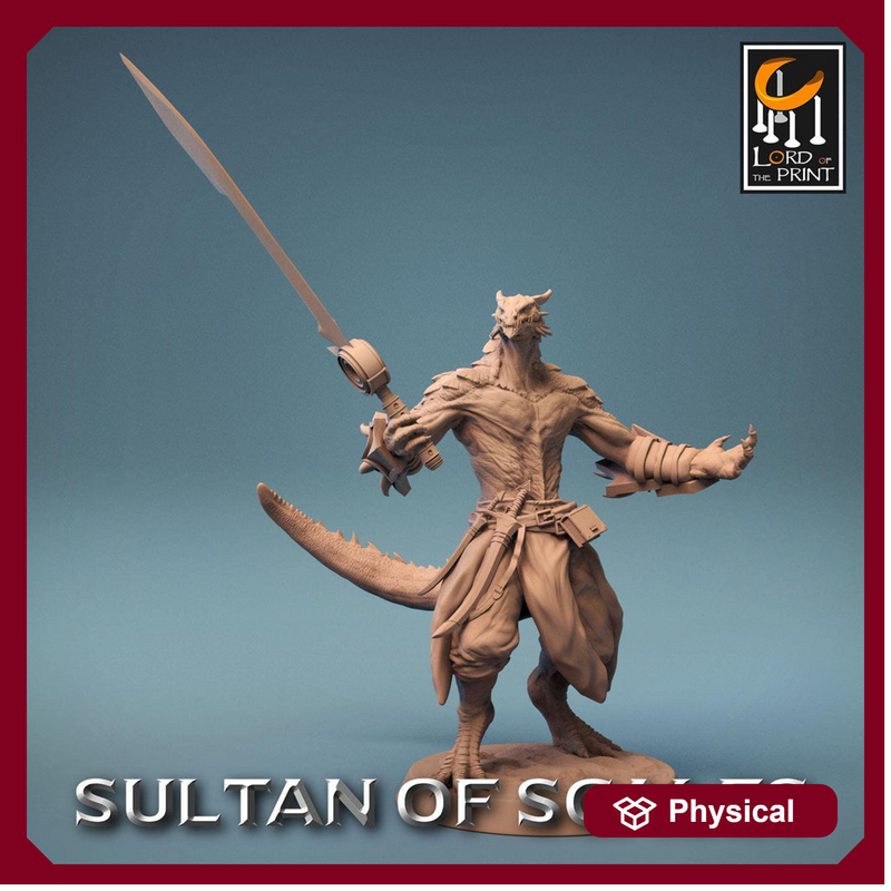 Dragonborn Fighter Ranger Barbarian | 28mm,32mm,54mm,75mm,100mm Scale Resin Mini | Dungeons and Dragons D&D 5e Pathfinder |Lord of the Print - Only-Games
