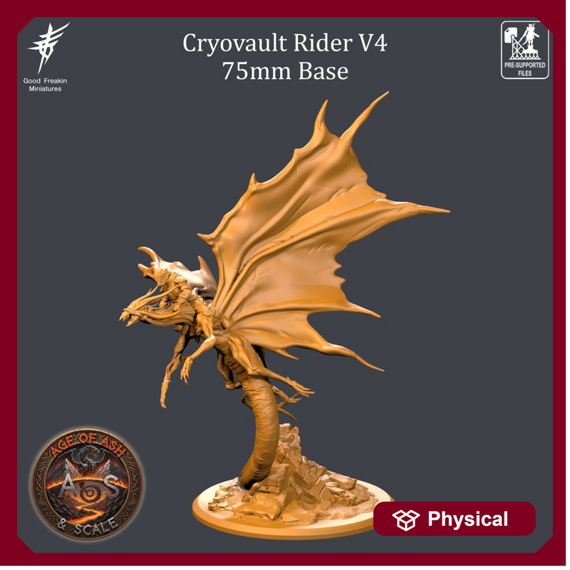 CRYOVAULT DRAGON RIDER - V4 -75mm Base - Only-Games