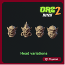 Orc head varations
