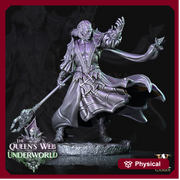 Dark Elf Drow Wizard  | 28mm, 32mm, 54mm, 75mm, 100mm | DnD 5e Miniature | Dark Elf Male Magic User, Drow mage | Dungeons and Dragons | - Only-Games