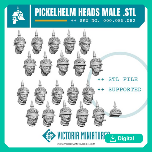 Pickelhelm Heads Male - Only-Games