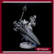 Paladin Cleric Fighter Knight Unpainted Miniature | 28mm, 32mm, 54mm,75mm, 100 Scales | Dungeons and Dragons | Pathfinder - Only-Games