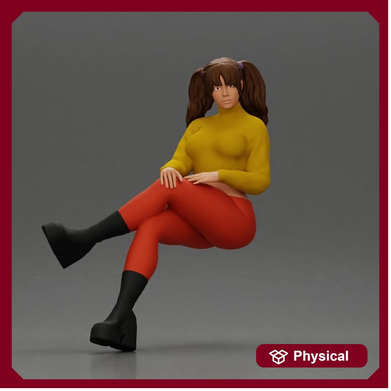 Stylish Woman Relaxing with Confident Poise