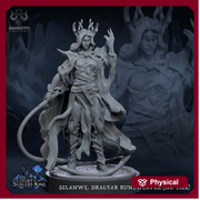 Female Dark Elf Priestess Cleric NPC D&D 5e Unpainted | 28mm, 32mm, 50mm,75mm,100mm | Dungeons and Dragons | Pathfinder | Mammoth Factory - Only-Games