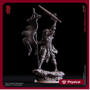Oathbreaker Female Paladin Fighter | 28mm, 32mm,54mm,75mm,100mm Scales |Player Character Mini Minis D&D5e Pathfinder Figurine |Flesh of Gods - Only-Games
