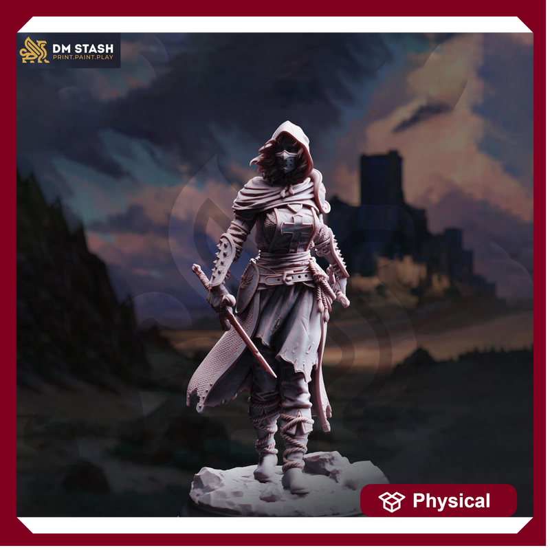 Female Rogue Assassin Phantom Soulknife | D&D 5e Hero | 5 Scales | Unpainted - Only-Games