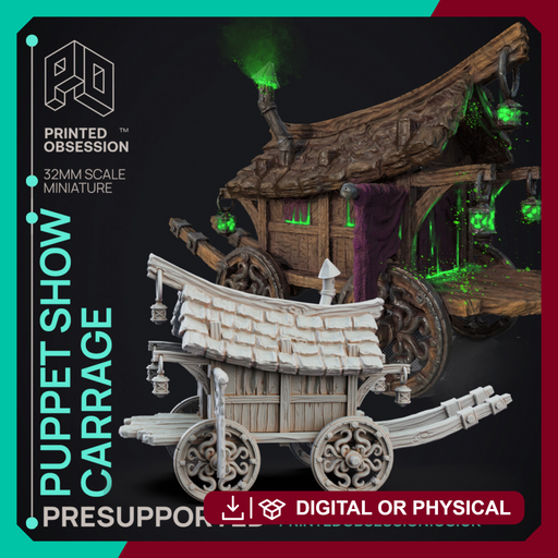 Caravan - Puppet Master's Show - PRESUPPORTED  - 32mm scale - Only-Games