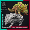 Moss Monster - Elemental Creatures -  PRESUPPORTED - Illustrated and Stats - 32mm scale
