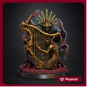 Demon Miniature | Cursed Harpist Boss | UNPAINTED Resin DnD Pathfinder - Only-Games