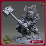 Rhinokin, Rhino-folk Warrior  Scales: 28mm, 32mm,54mm,75mm | D&D 5e Megaboss | Dungeons and Dragons | Pathfinder | Daybreak Miniatures - Only-Games