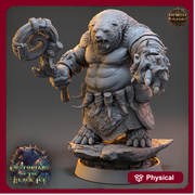 Druid BearFolk  Werebear Humanoid  Scales: 28mm, 32mm,54mm,75mm,100mm | D&D 5e | Dungeons and Dragons | Pathfinder | Daybreak Miniatures - Only-Games