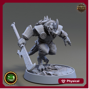 Wererat 2handed weapon ,Ratfolk, Ratman |Resin| D and D 5e|28mm,32mm,54m,75mm Scales | Pathfinder D&D | Daybreak Miniatures - Only-Games