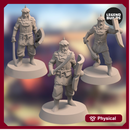 Empire of Jagrad Soldiers with Swords and Shields (3 miniatures) – 3D printable miniature – STL file