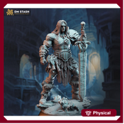 Goliath Human Barbarian Fighter Miniature | 28mm,32mm,54mm,75mm,100mm Scales | Dungeons and Dragons Pathfinder | DM Stash - Only-Games