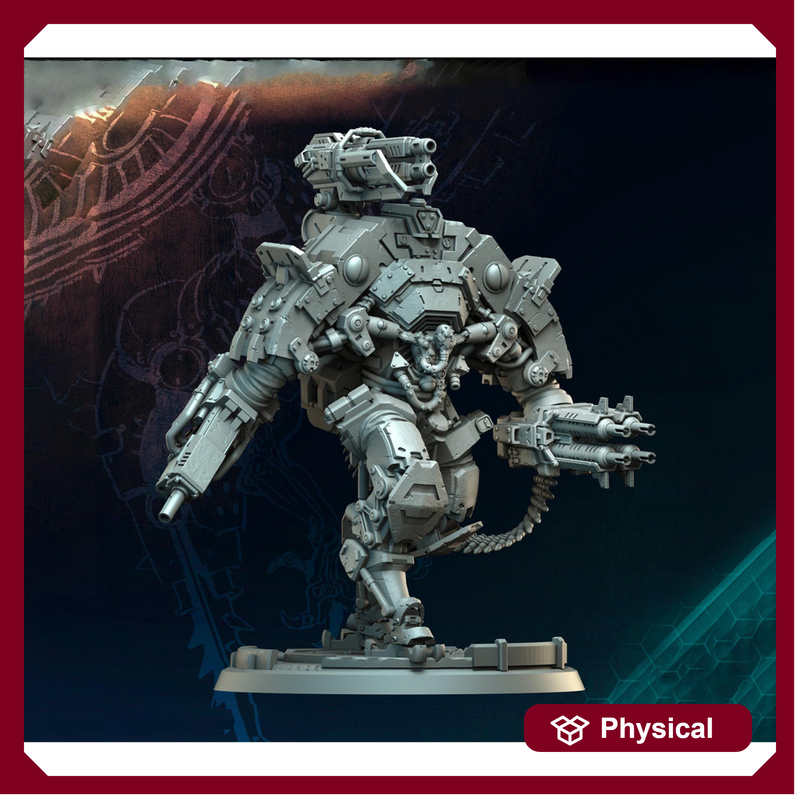 Sci-Fi  Chaos Demon Prince Mech Miniature | 32mm, 40mm, 50mm, 65mm 80mm BASE SIZES | Resin Unpainted | - Only-Games