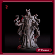 Tiefling Archmage Dark Wizard, Warlock, Sorcerer  | 28mm,32mm,54mm,75mm,100mm Scale, Player Character Mini - D&D 5e, Pathfinder Figurine FOG - Only-Games