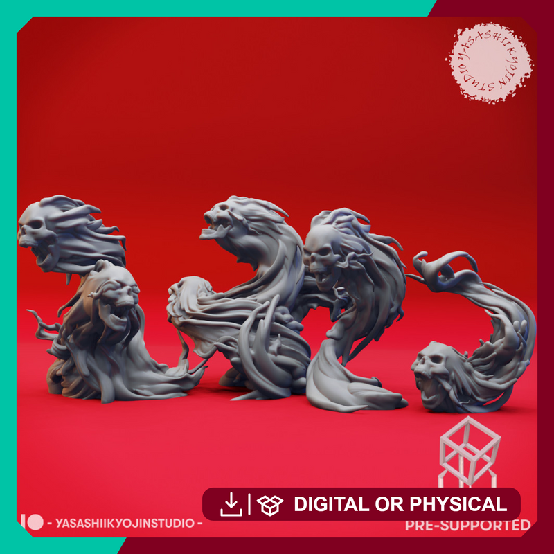 Flameskulls - Tabletop Miniatures (Pre-Supported)
