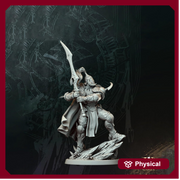 Greatsword Knight Miniature | Armored Fighter Warrior | UNPAINTED Resin - Only-Games