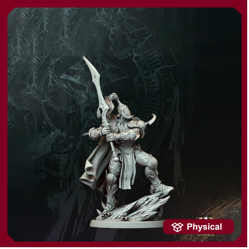 Greatsword Knight Miniature | Armored Fighter Warrior | UNPAINTED Resin - Only-Games