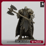 Fighter, Ranger w/ Big Axe, Oathbreaker Paladin,  Unpainted Miniature| 28mm, 32mm,54mm,75mm,100mm Scales |Dungeons and Dragons Pathfinder - Only-Games