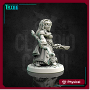(0167) Female halfling wizard sorceror druid with magic staff - Only-Games