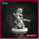 (0167) Female halfling wizard sorceror druid with magic staff