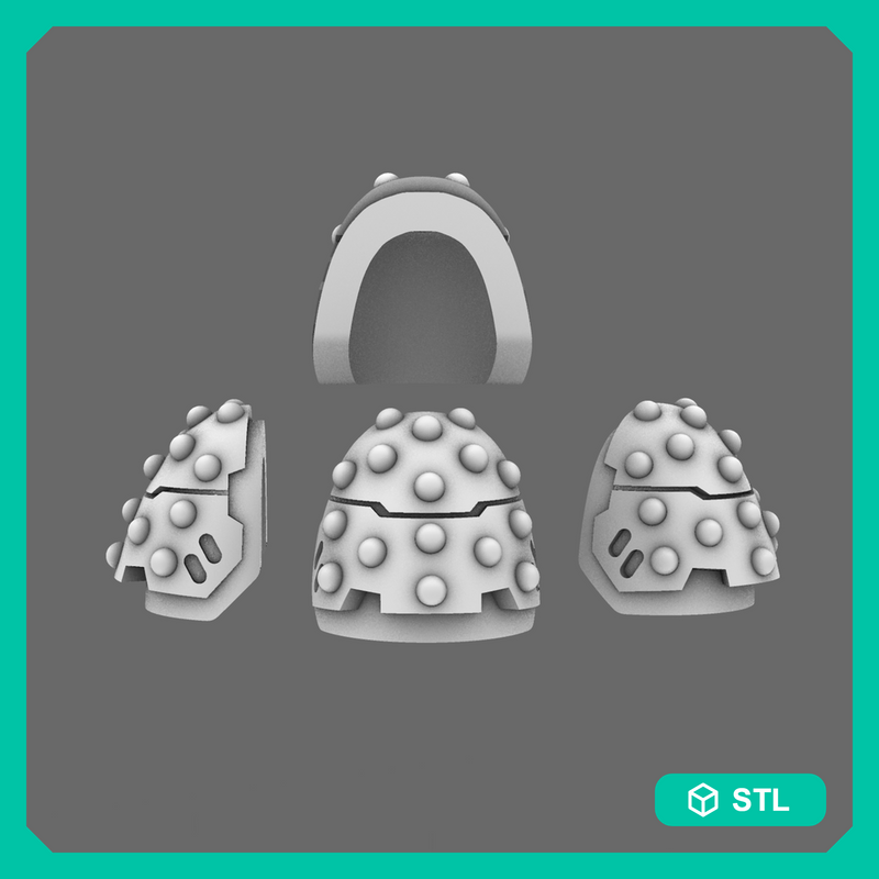 Space Knights V6 Stroud Studded Shoulder Pad Type D