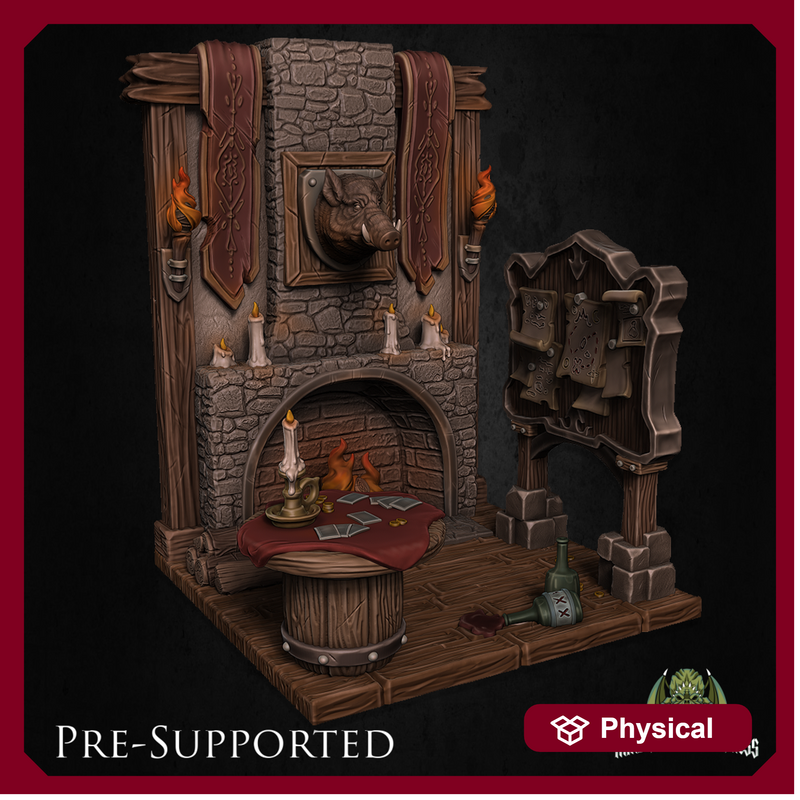 Tavern Scenary [32mm Scale] Wood Parquet Diorama