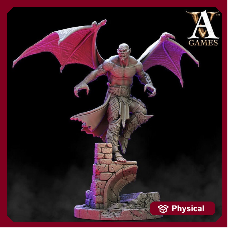 Vampire w/wings and No Wings- | 32mm Scale | Vampire Miniature | Dungeons and Dragons Miniatures Undead | Pathfinder Miniatures | Dnd Mini | - Only-Games