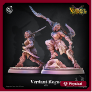 Female Rogue-  2 Poses Different weapons | 28mm, 32mm, 75mm Scale | Dungeons and Dragons 5e Miniatures | Pathfinder | Figurine | Resin - Only-Games