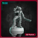(0303) Female dragonborn dragon folk dragonid ranger with bow and arrows or sword or axe