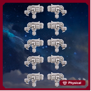 White Fangs Hunters Plasma Pistols Set x10