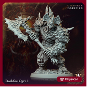 Raging Warrior Ogre, Resin Miniature | 28mm,32mm Scales (40mm, 50mm, 60mm, 75mm BASE Sizes) |  D&D 5e Against Giants | Dungeons and Dragons - Only-Games
