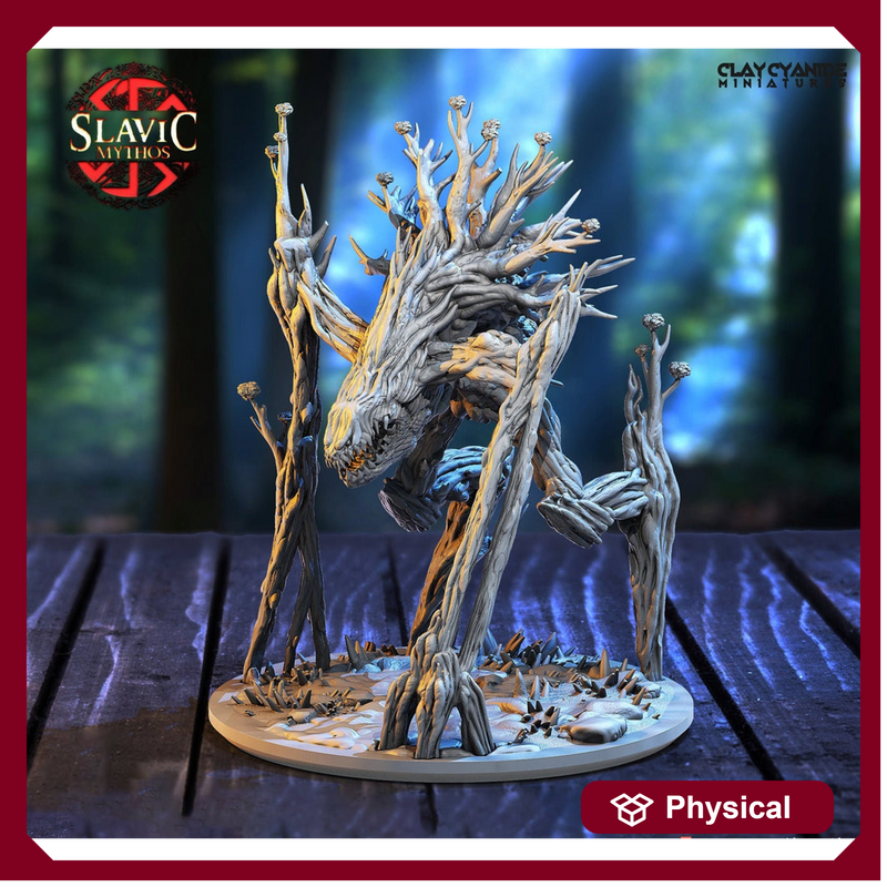 Twig Blight Treant Miniature | 100mm tall | 28mm/32mm scale |  | Dungeons and Dragons | Pathfinder | Clay Cyanide | - Only-Games